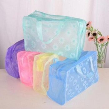 Creative Home Travel Essentials Floral Pvc Waterproof Cosmetic Bag Toiletry Bath Supplies Storage Bag Wholesale
